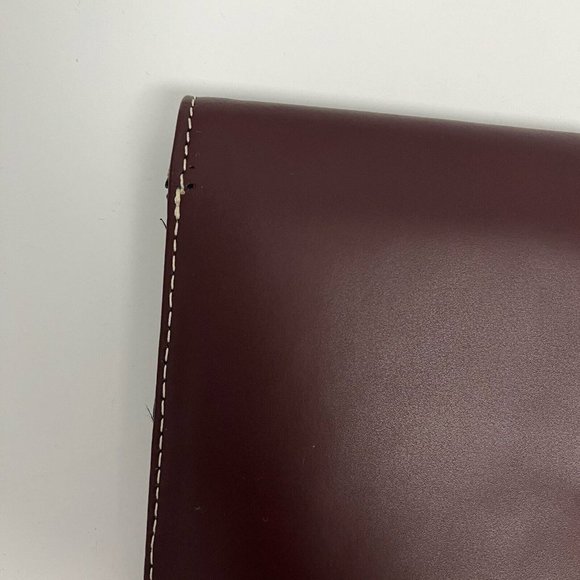 Vittoria Napoli Bordeaux Genuine Leather Clutch Bordeaux Magnetic closure - Picture 7 of 9